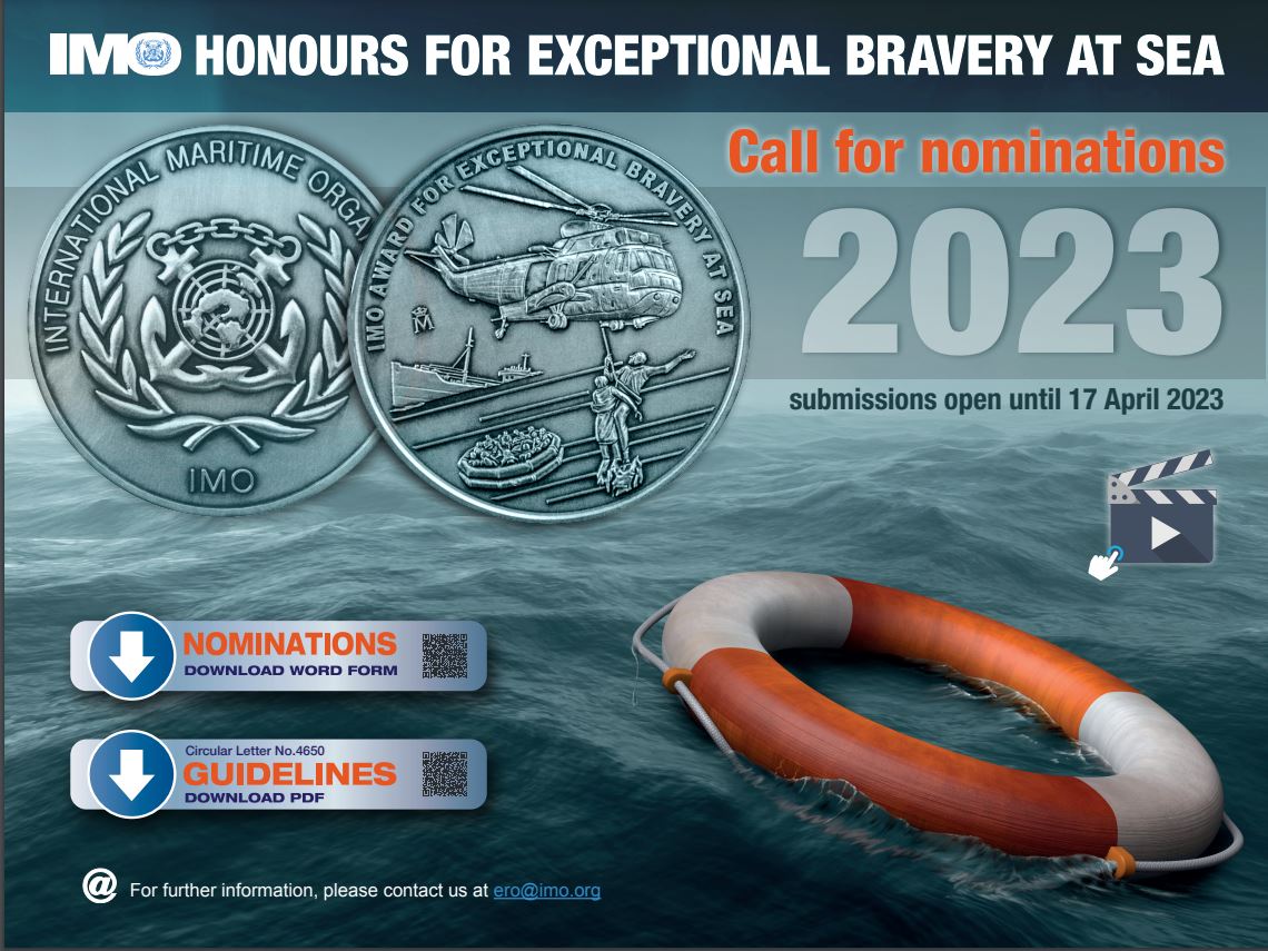 2023 IMO Honours for Exceptional Bravery at Sea - Call for nominations